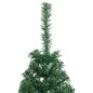 Meia árvore de Natal artificial com suporte 150 cm PVC verde