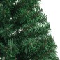 Meia árvore de Natal artificial com suporte 150 cm PVC verde