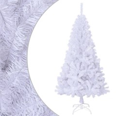 Árvore de Natal artificial com ramos grossos 150 cm PVC branco