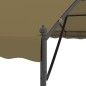 Gazebo 4x3x2,6 m 180 g/m² cinzento-acastanhado