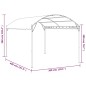 Gazebo 4x3x2,6 m 180 g/m² cinzento-acastanhado