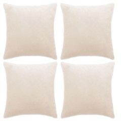 Capas de almofada 4 pcs 40x40 cm tecido branco pálido