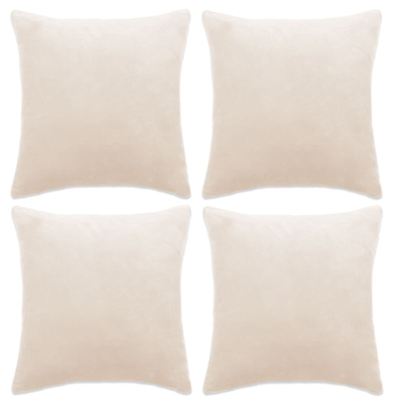 Capas de almofada 4 pcs 40x40 cm tecido branco pálido-Almofadas-Home Retail