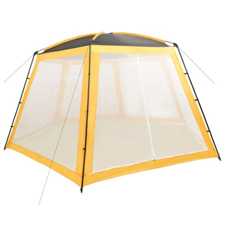 Tenda para piscina 590x520x250 cm tecido amarelo