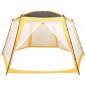 Tenda para piscina 590x520x250 cm tecido amarelo