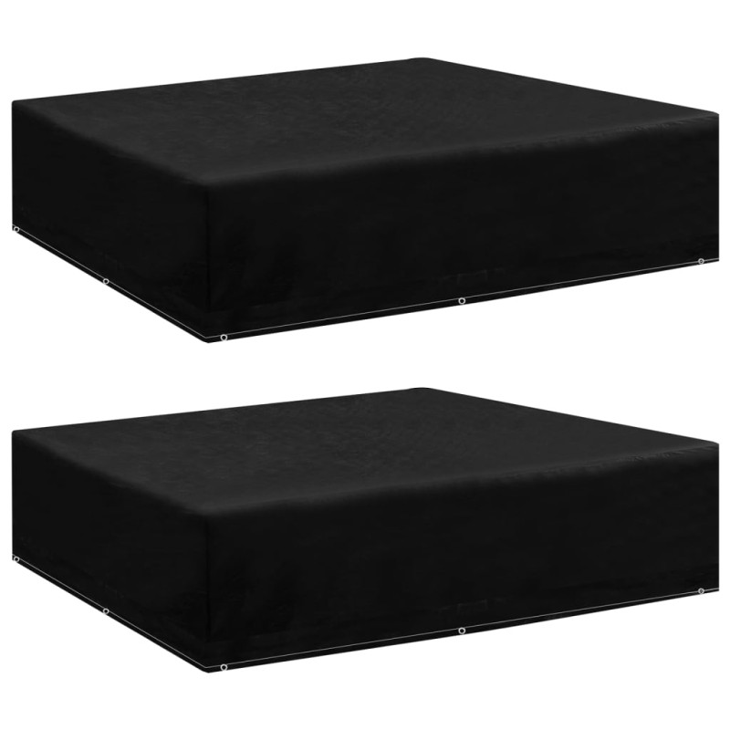 Capas para mobiliário de jardim 2 pcs 8 ilhós 200x200x70 cm-Capas para móveis de jardim-Home Retail