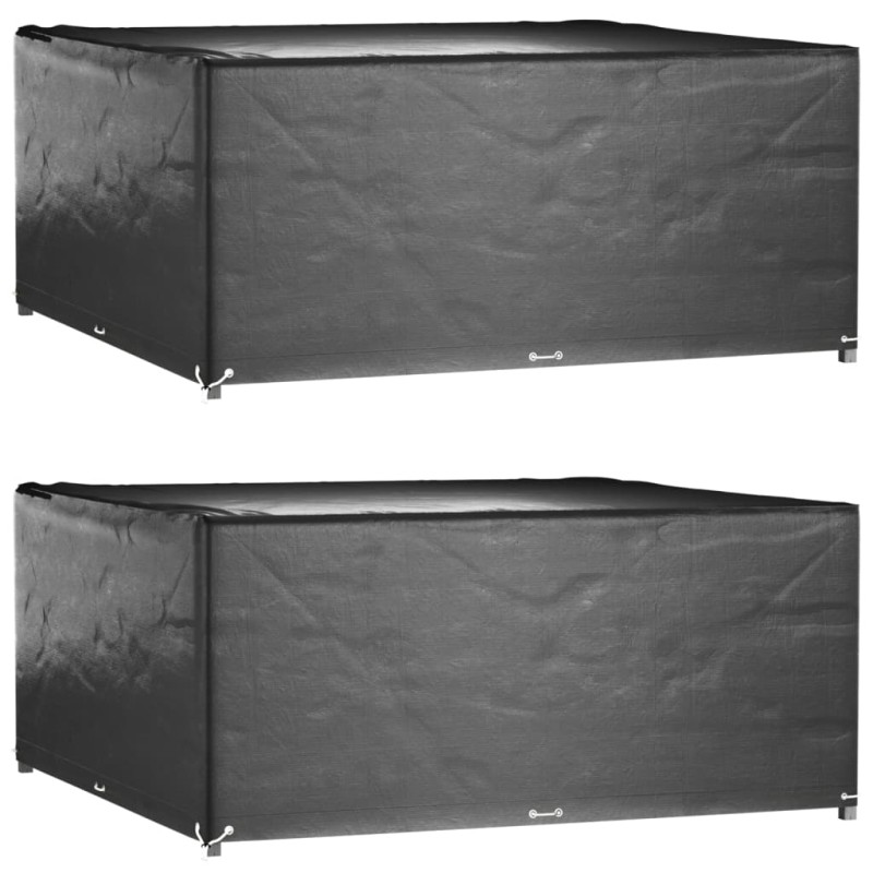 Capas p/ mobília de jardim 2 pcs 16 ilhós 300x300x75cm quadrado-Capas para móveis de jardim-Home Retail