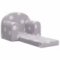 Sofá-cama infantil c/ estrelas pelúcia macia cinzento-claro