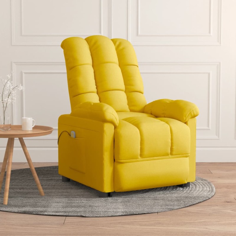 Poltrona de massagens tecido amarelo-Cadeiras de massagem elétricas-Home Retail