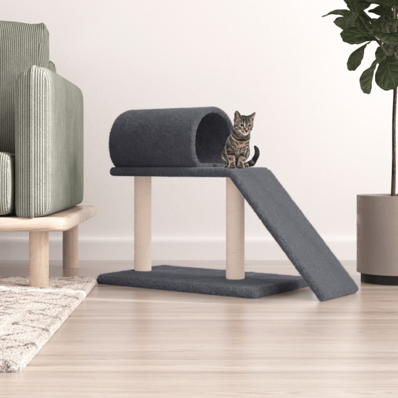 Postes arranhadores p/ gatos túnel/escada 55,5 cm cinza-escuro-Móveis para gatos-Home Retail