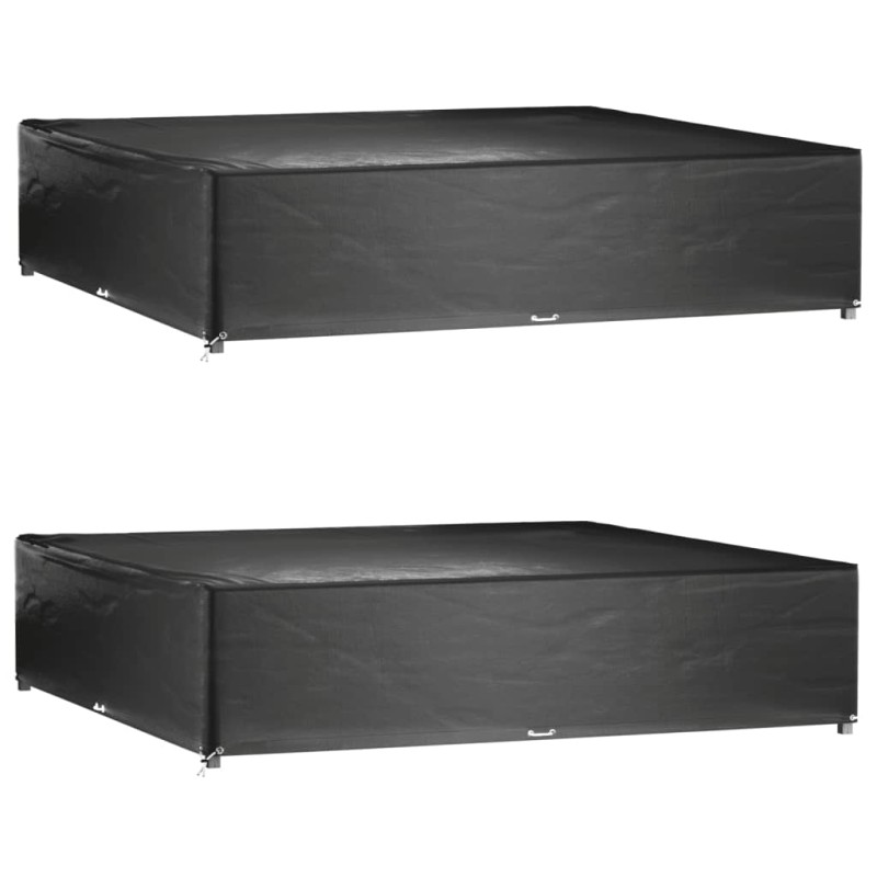 Capas móveis de jardim 2 pcs 16 ilhós 240x240x55 cm retangular-Capas para móveis de jardim-Home Retail