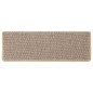 Tapetes escada adesivos aspeto sisal 15pcs 65x21x4cm bege-claro