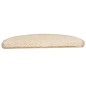 Tapetes de escadas 10 pcs 65x21x4 cm cor creme