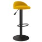 Bancos de bar 2 pcs veludo amarelo