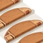 Tapetes de escada adesivos 15 pcs 65x21x4 cm bege