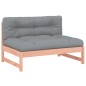 2 pcs conj. lounge jardim com almofadões madeira douglas maciça