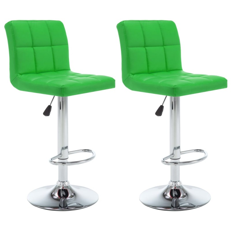 Bancos de bar 2 pcs couro artificial verde-Bancos de bar-Home Retail