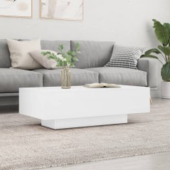 Mesa centro 100x49,5x31cm derivados de madeira branco brilhante