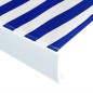 Toldo motorizado com caixa 500x300 cm azul e branco