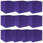 Caixas de arrumação 10 pcs 32x32x32 cm tecido roxo