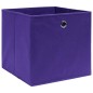 Caixas de arrumação 10 pcs 32x32x32 cm tecido roxo