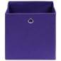 Caixas de arrumação 10 pcs 32x32x32 cm tecido roxo