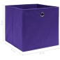 Caixas de arrumação 10 pcs 32x32x32 cm tecido roxo