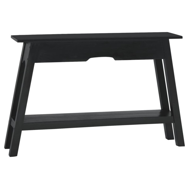 Mesa consola 110x30x75 cm madeira de mogno maciça preto-Mesas de apoio-Home Retail