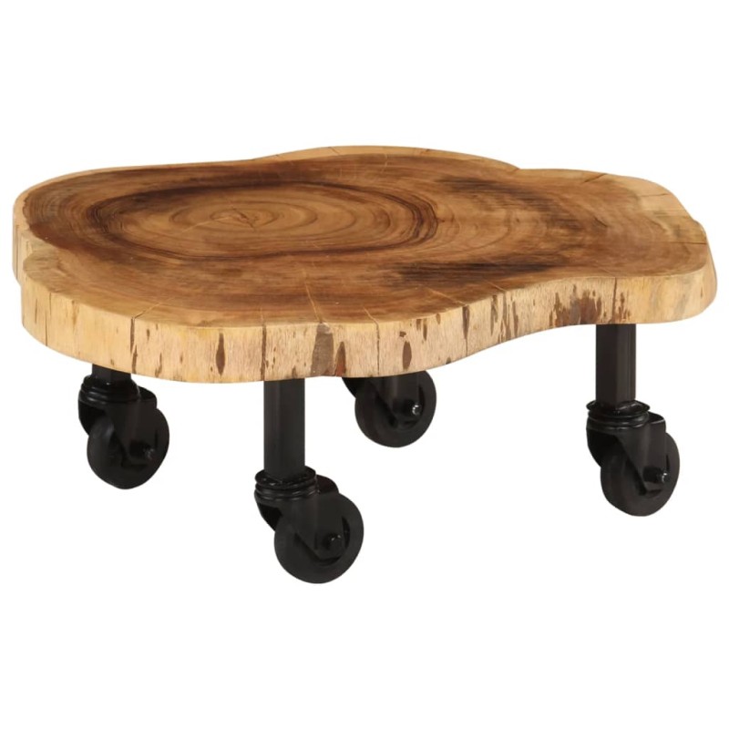 Mesa de centro em madeira de acácia maciça 60x55x25 cm-Mesas de centro-Home Retail