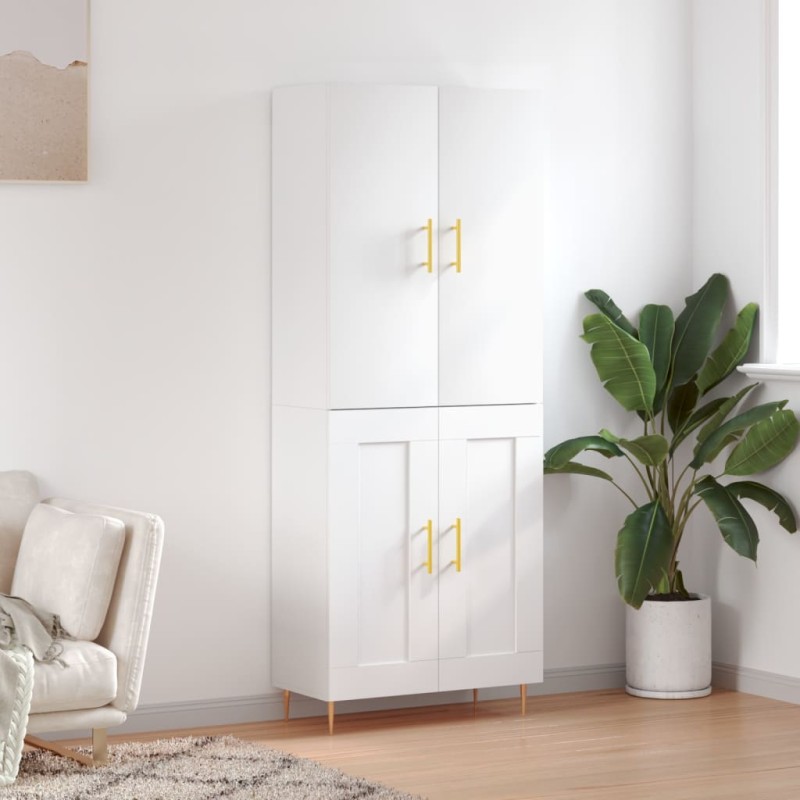 Armário alto 69,5x34x180 cm derivados de madeira branco-Aparadores-Home Retail