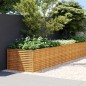 Canteiro elevado de jardim 961x100x69 cm aço corten