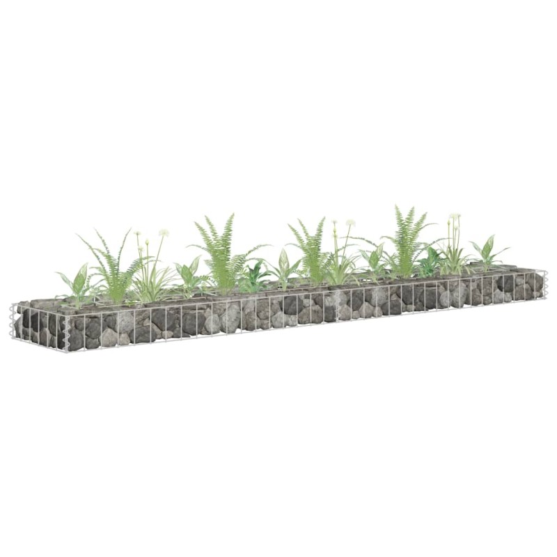 Canteiro elevado/cesto gabião 180x30x10 cm aço galvanizado-Vasos e floreiras-Home Retail