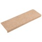 Tapetes de escada 10 pcs 65x21x4 cm agulhado castanho