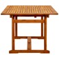 Mesa de jantar p/ jardim (150-200)x100x75 cm acácia maciça