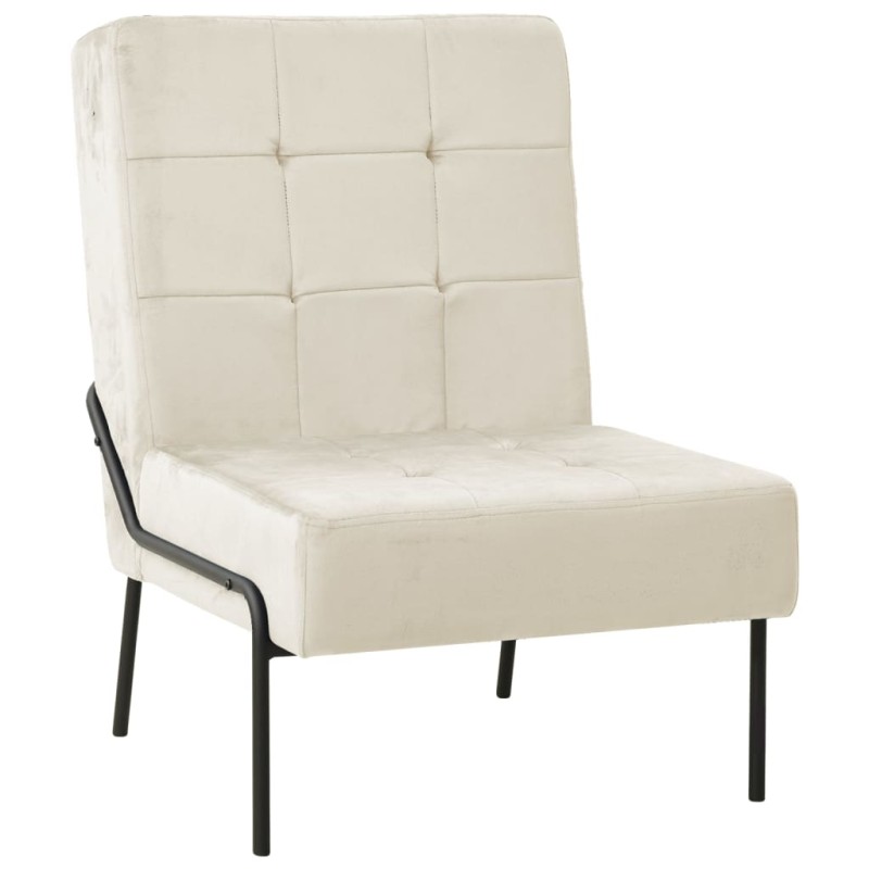 Cadeira de descanso 65x79x87 cm veludo creme-Cadeiras-Home Retail