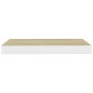 Prateleiras de parede 4 pcs 40x23x3,8 cm MDF carvalho e branco