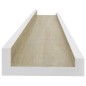 Prateleiras de parede 4 pcs 60x9x3 cm branco e carvalho sonoma