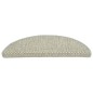 Tapetes escada adesivos aspeto sisal 15 pcs 65x21x4 cm cinzento