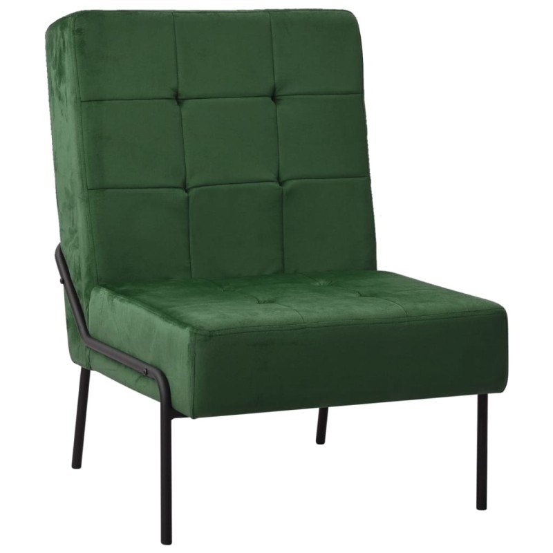 Cadeira de descanso 65x79x87 cm veludo verde-escuro-Cadeiras-Home Retail