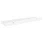 Prateleiras de parede 2 pcs 40x9x3 cm branco brilhante