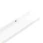 Prateleiras de parede 2 pcs 40x9x3 cm branco brilhante