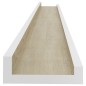 Prateleiras de parede 4 pcs 100x9x3 cm branco e carvalho sonoma