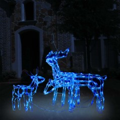 3 pcs iluminação de Natal renas 229 luzes LED