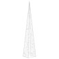 Cone de iluminação decorativo c/ LEDs acrílico 60cm branco frio