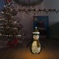 Pinguim de Natal decorativo com luz LED tecido de luxo 60 cm