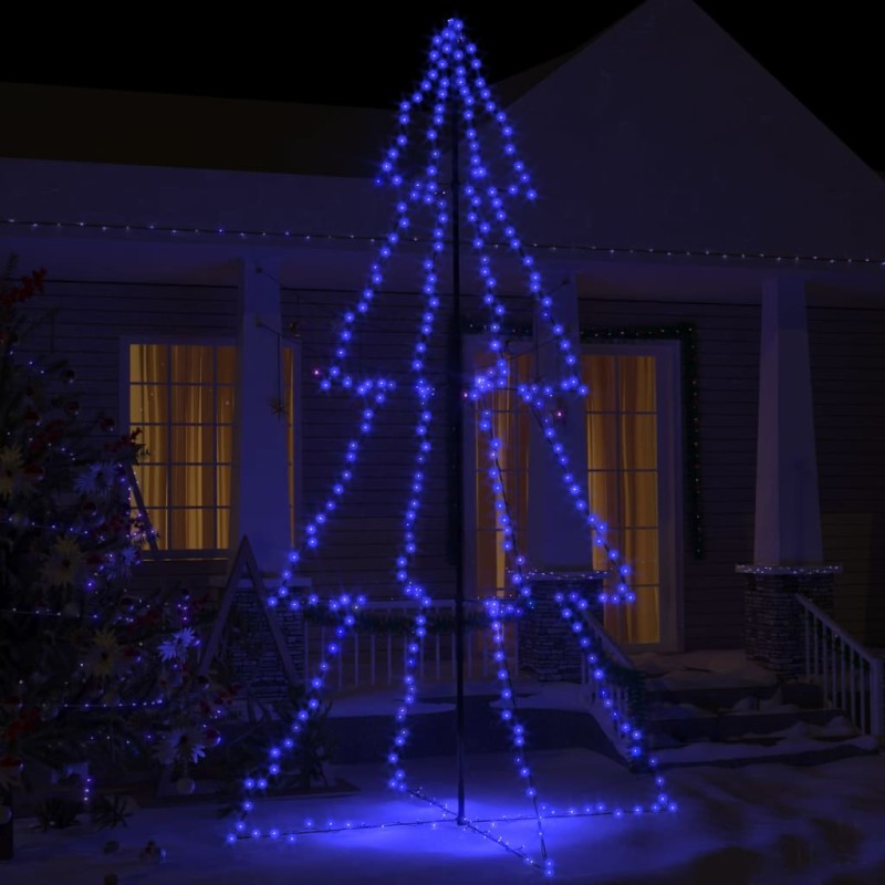 Árvore de Natal em cone 360 LEDs 143x250 cm interior e exterior-Árvores de Natal-Home Retail