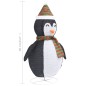 Pinguim de Natal decorativo com luz LED tecido de luxo 60 cm