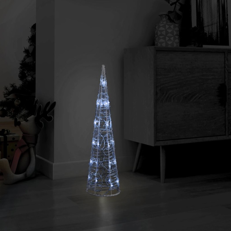 Pirâmide iluminação decorativa LEDs acrílico 60 cm branco frio-Luzes de Natal-Home Retail