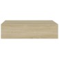 Prateleiras de parede c/ gavetas 2pcs MDF 40x23,5x10cm carvalho