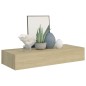 Prateleiras parede c/ gavetas 2 pcs MDF 60x23,5x10 cm carvalho